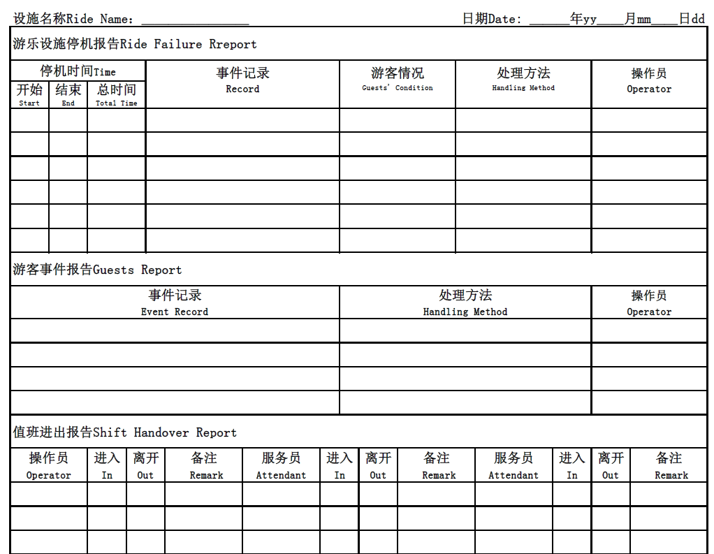 SAMEX資產管理系統,長隆海洋王國案例遊樂設備運行工作報表展示